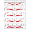 50 pieces Microblading Eyebrow Stencils Stickers Permanent Makeup Supplies Disposable Eyebrow Mold Template Drawing Guide ► Photo 2/6