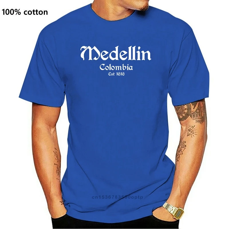 Camiseta de Medellin Colombia para hombre, ropa famosa de marca de Pablo Escobar, de algodón de talla tu propia camisa|Camisetas| - AliExpress