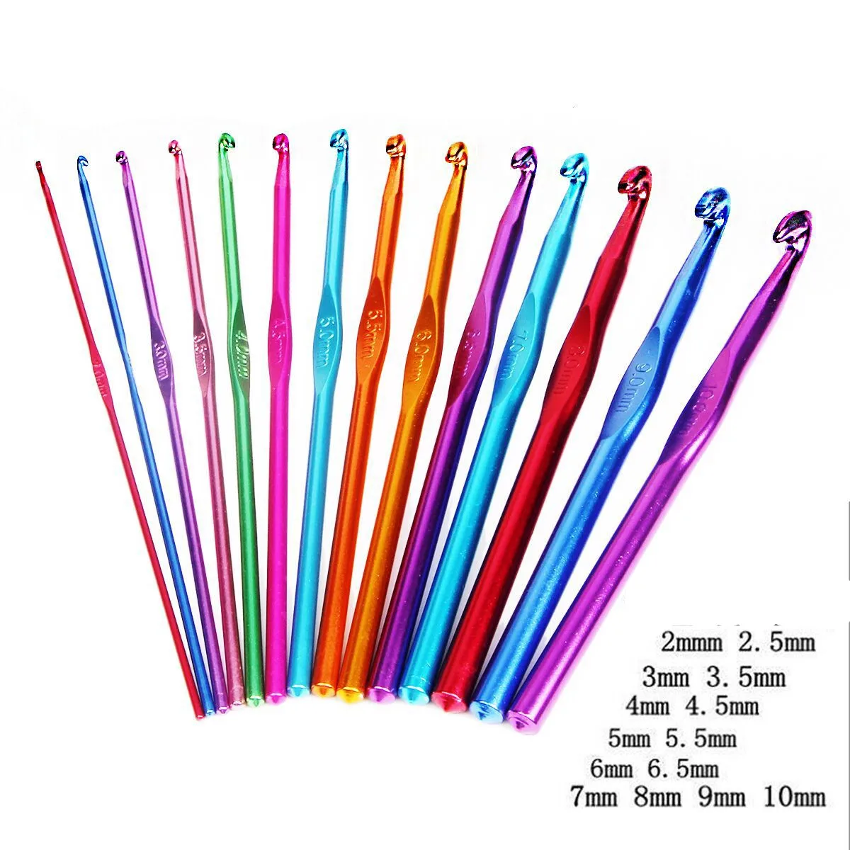 PopularlovelyMetalHandleCrochetHookKnittingNeedlesSetAluminum