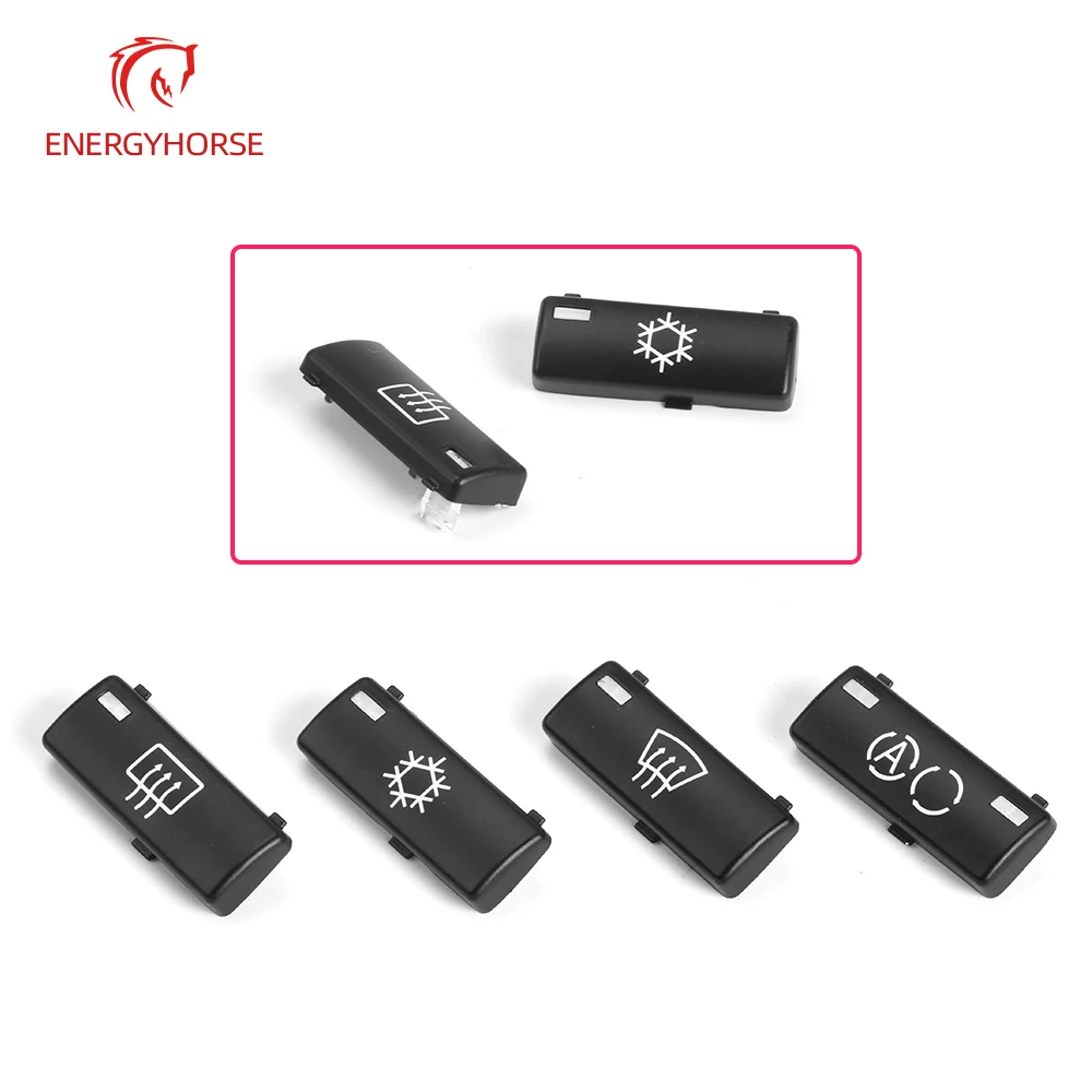 Car A/C Heater Climate Temperature Control Push Button Air Condition Key Cap Climate Control Cover For BMW 5 Series E39 X5 E53 2