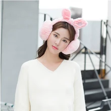 Новые меховые однотонные женские наушники осень и зима, теплые и удобные женские модели, лыжные меховые наушники, шлем с защитой от падения