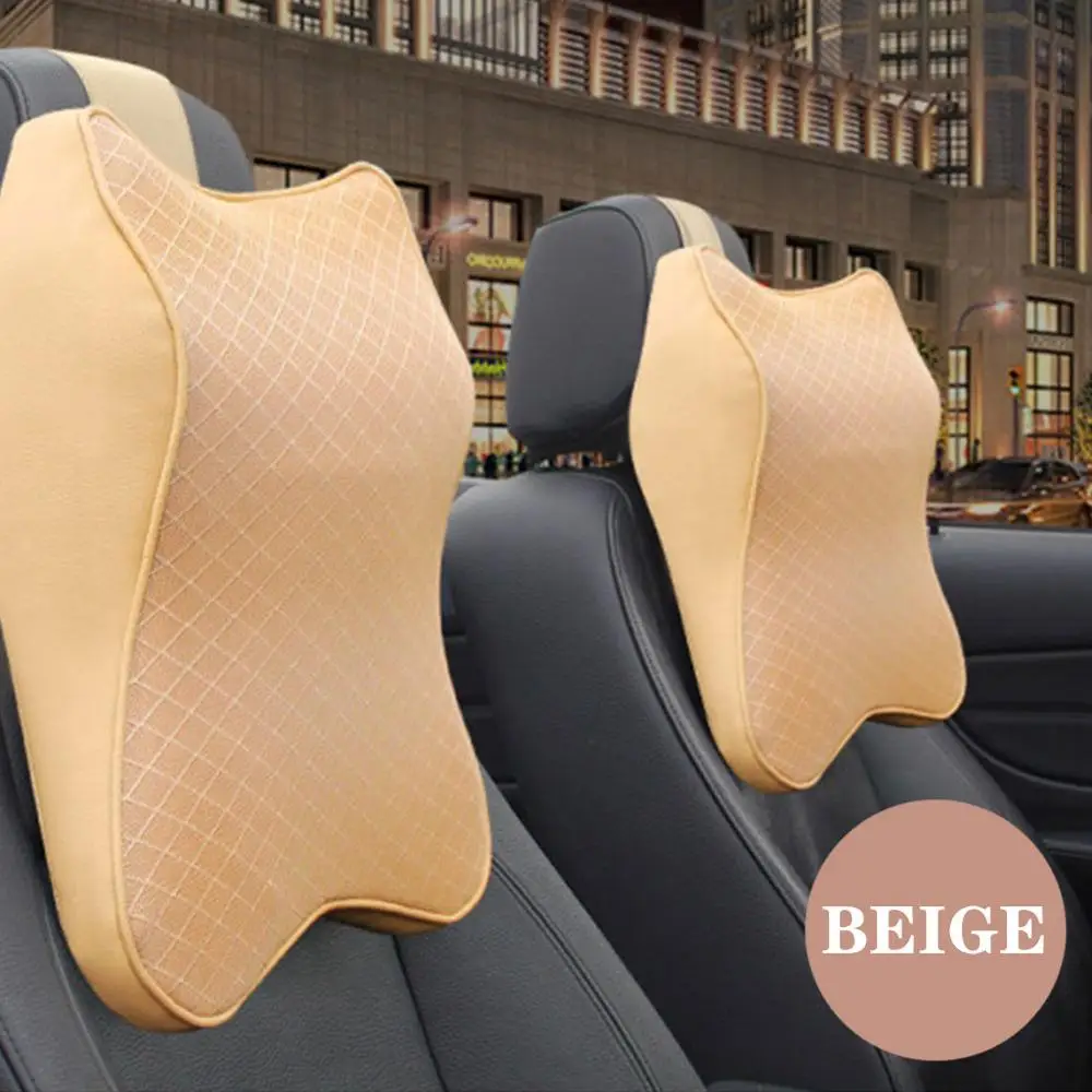 

Car Neck Pillow 3D Space Memory Foam Headrest Adjustable Headrest Pillow Automobile Auto Neck Pillow Seat Cover Leather Hot