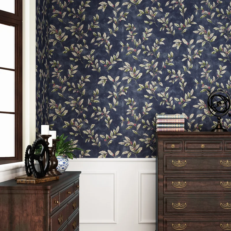 

Classic Retro Country Style Wallpaper 3d Tree Butterfly Leaves Flower Bird Natural Wallpapers Murals Wall Art Home Decor J124