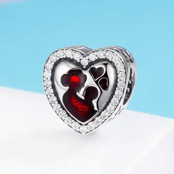 

PANDACH 100% 925 Sterling Silver Great Mother's Love Heart Charm Beads fit Original Pandora Bracelet & Necklace Jewelry C634