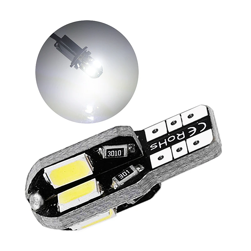 100 шт. T10 194 W5W светодиодный автомобильный Стайлинг авто 8 SMD 5630 Светодиодный s интерьерный светильник, боковой светильник, габаритный светильник DC 12V