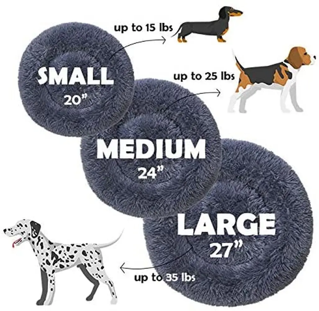Dog Long Plush Dounts Beds Calming Bed Hondenmand Pet Kennel Super Soft Fluffy Comfortable for Large Dog / Cat House Dog Long Plush Dounts Beds Calming Bed Hondenmand Pet Kennel Super Soft Fluffy Comfortable for Large Dog / Cat House
