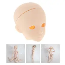  Premium 1/6 BJD Girl  Doll Head Model DIY Female Toys Figure Soft ABS 
