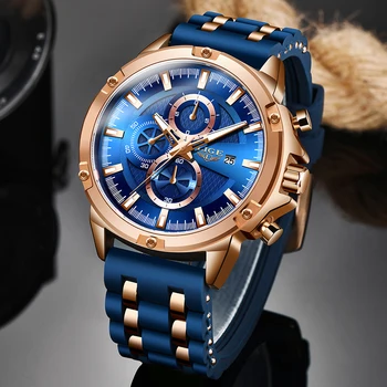 

Mens watch LIGE Military Sport Waterproof Watch Chronograph Male Business Quartz Clock Top Brand Luxury Watches Men 2020 Relogio