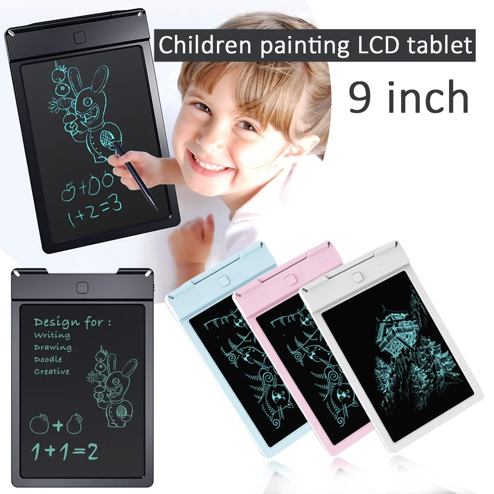 Efex Intelligence 4 цвета доска планшет креативный lcd вручную нарисованный рисунок портативный 9 дюймов один ключ Erasure Memo