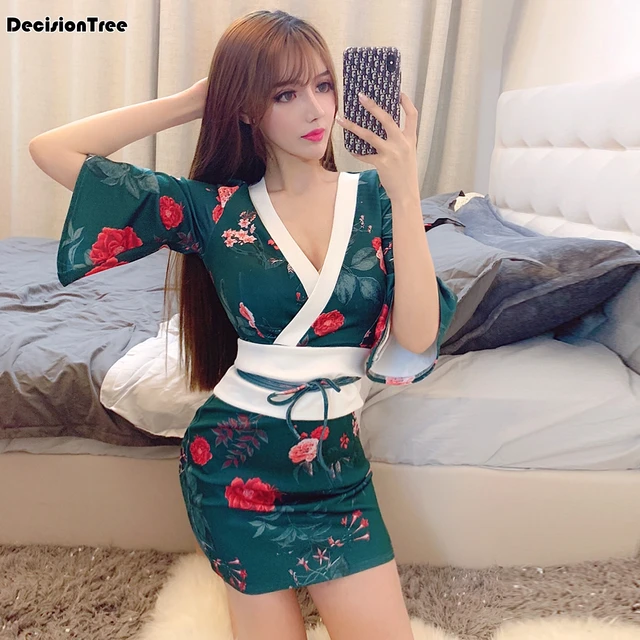 Floral Kimono Japanese Yukata Dress 1