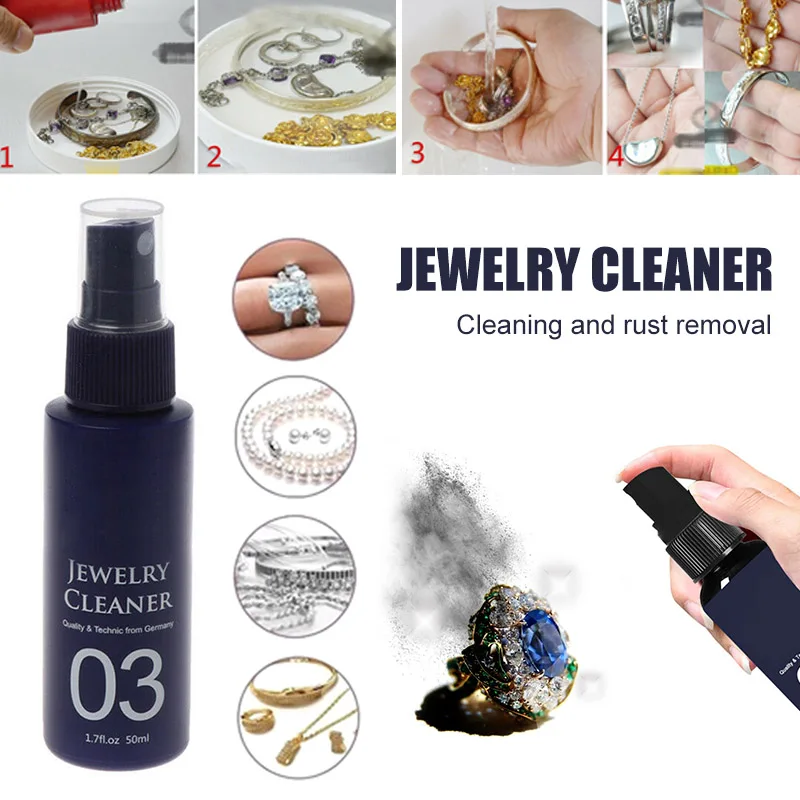 as show 50ml Quick Gem Jewelry Cleaner Anti-Tarnish Cleaning Diamond Silver Gold Jewelry XHC88 - Scent Type: as show