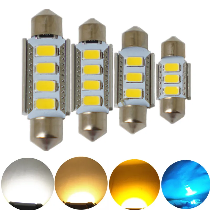 JGAUT 1 шт. теплый белый желтый Canbus C5W 31 мм 36 39 41 5730 SMD светодиодный фонарь для салона
