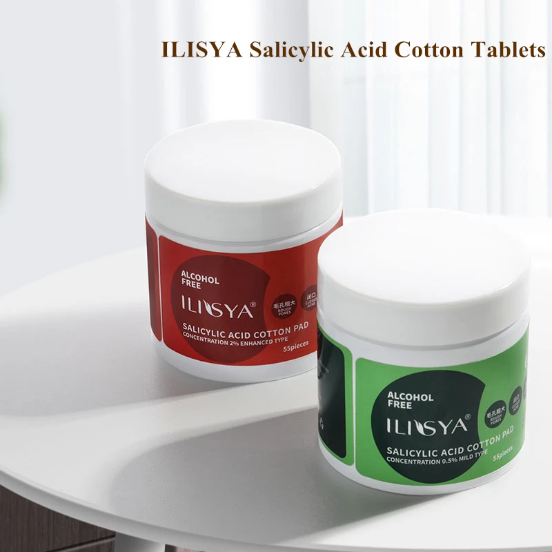 

Salicylic Acid Cotton Tablets Remove Acne Marks Blackheads Shrinking Pores Skin Care Products-55 pcs