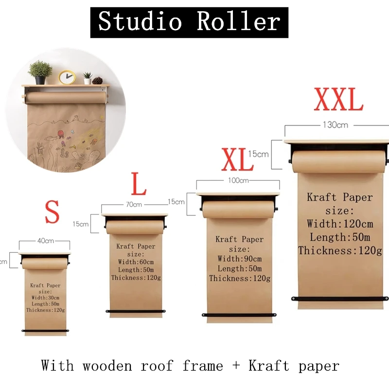 10/20/30m White Drawing Paper Kid Painting Easel Paper Roll Recyclable Art  Craft for Packing