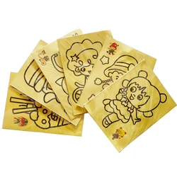 Jouets de dessin colorés pour enfants, peinture sur sable, Images, bricolage, jouet éducatif, 10 pièces/lot 