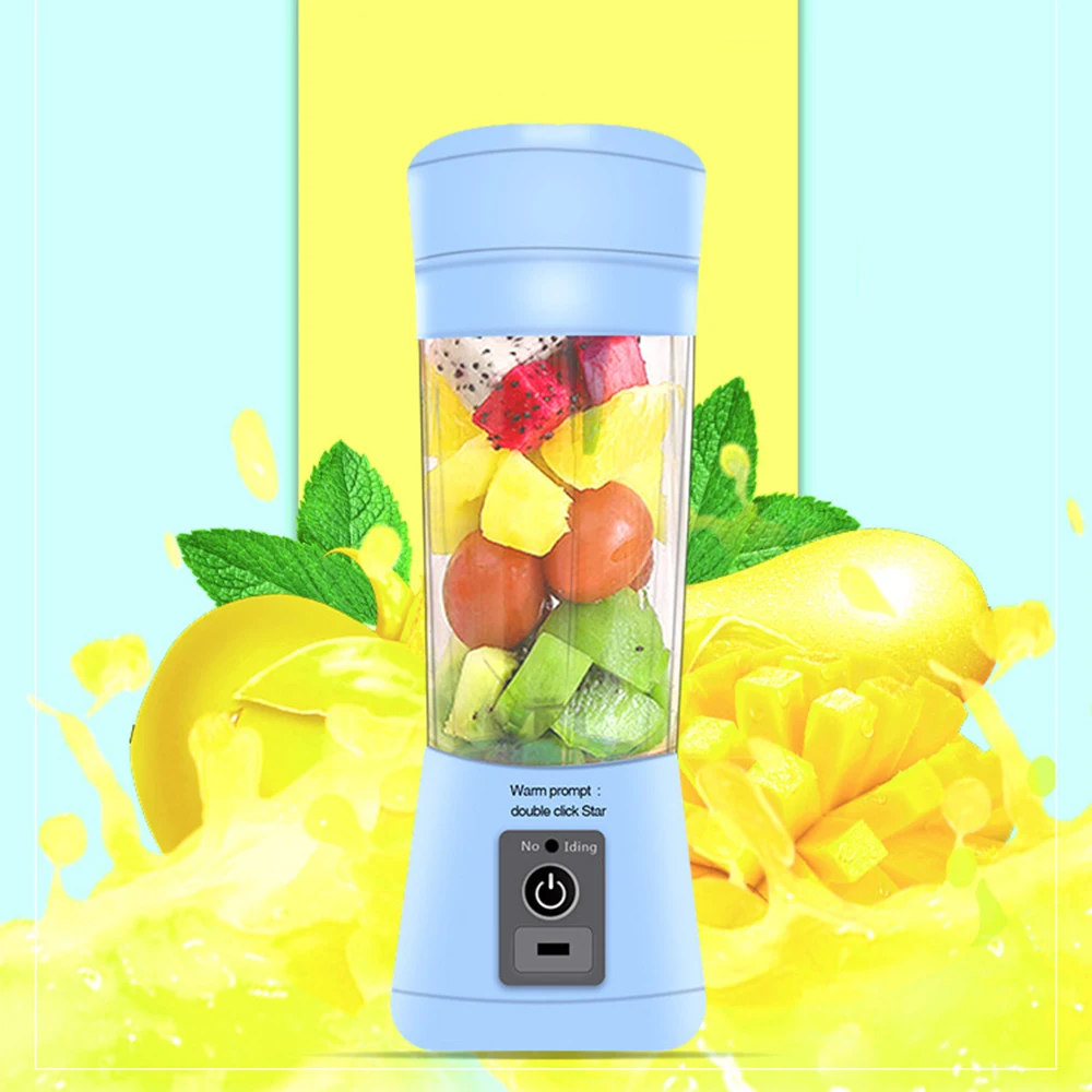 

400ml Portable USB Electric Blender Juicer Glass Cup Bottle Rechargeable Fruit Stirring Machine Multifunction Milkdshake Mixer