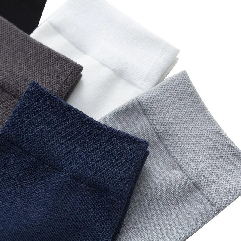 5 pairs/lot Man Socks Cotton High Quality Modal Cotton Leisure Business Soft Breathable white Black Long socks Summer