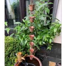 Дренажная цепь с медным дождевым колокольчиком, 2,6 м Дренажная цепь с медным дождевым колокольчиком, 2,6 м