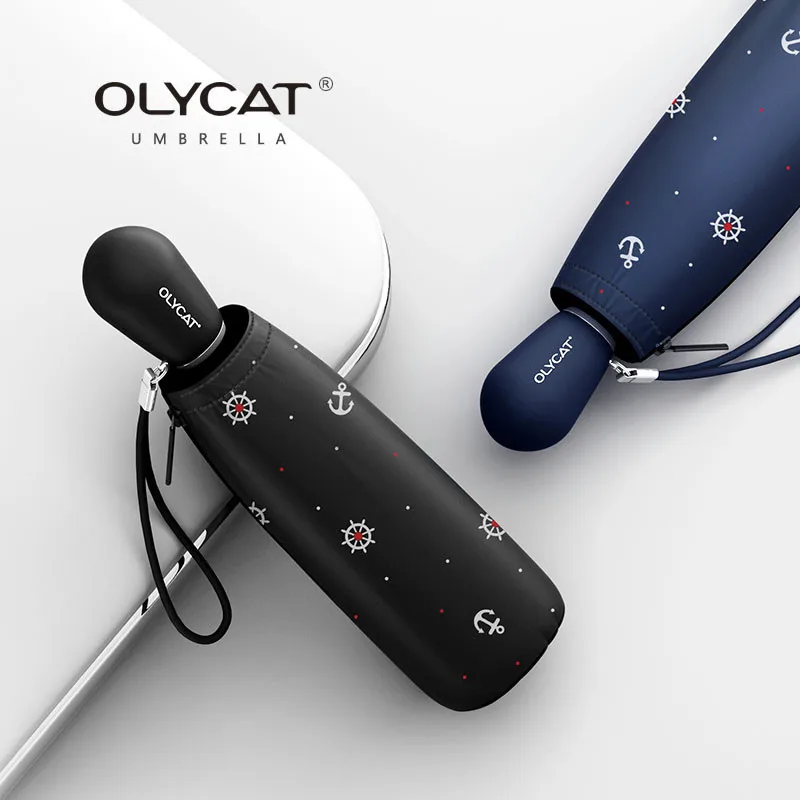 Карманный мини-зонт OLYCAT с якорем модный дизайн защита от солнца в пять раз