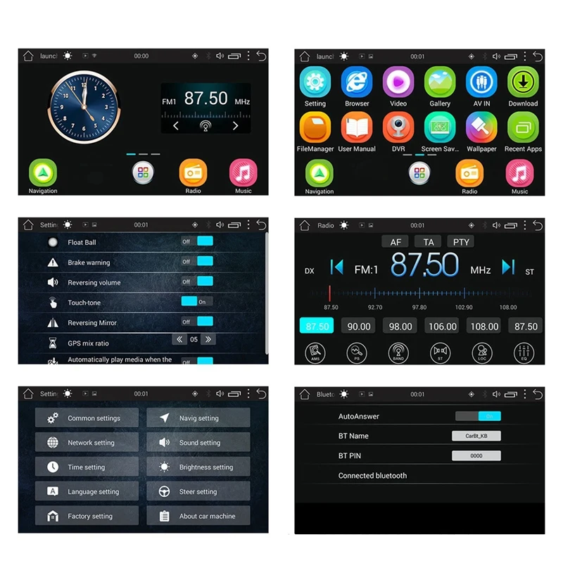 7 Inch 2 Din Android 8.1 Car Multimedia Player 1G+16G GPS Navigation Bluetooth Wifi FM Radio