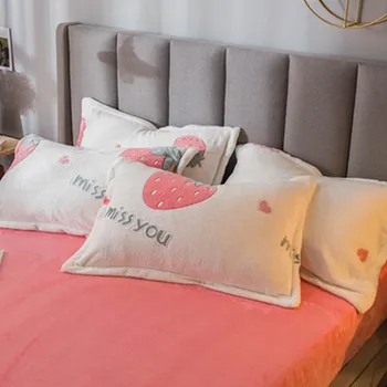 

Snowflake single pillowcase coral velvet pillowcase student dormitory single adult family pillowcase pair