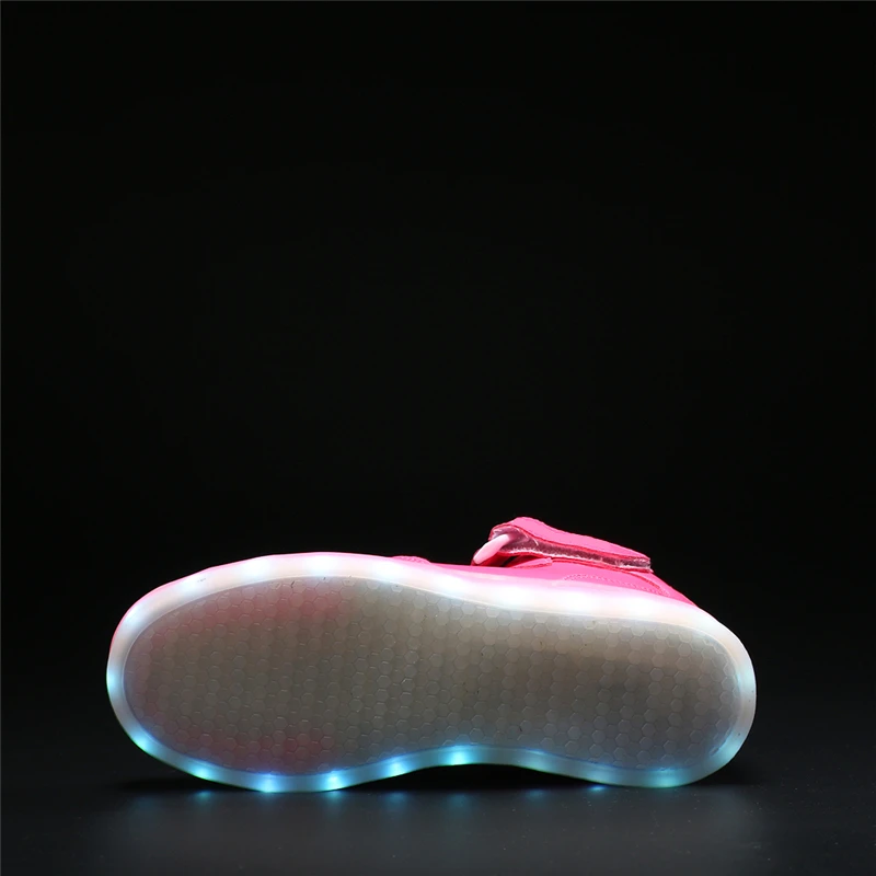 IGxx/высокие туфли со светодиодной подсветкой для детей; лучший подарок; светящаяся обувь с зарядкой через usb; светодиодный розовый цвет; обувь для девочек; Детские светящиеся кроссовки для мальчиков