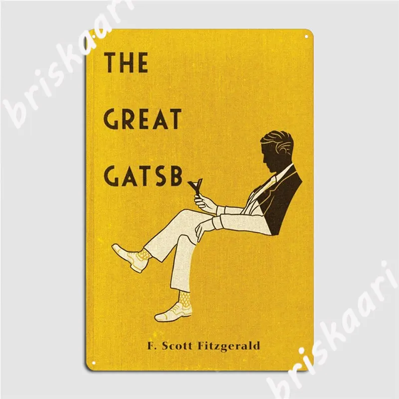 The Great Gatsby обложка книги металлический плакат для кинотеатра | Дом и сад