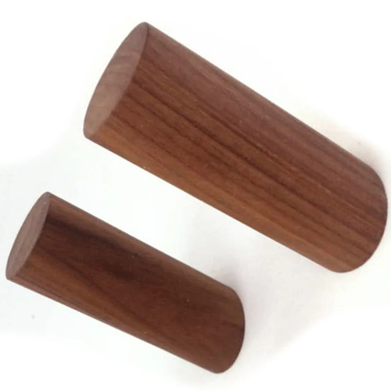 8Pack Wooden Coat Hook Wall-Mounted Retro Storage Bag Hanger, Hat Rack Hanger Hanger(Black Walnut 8 Pieces, 4 Inches