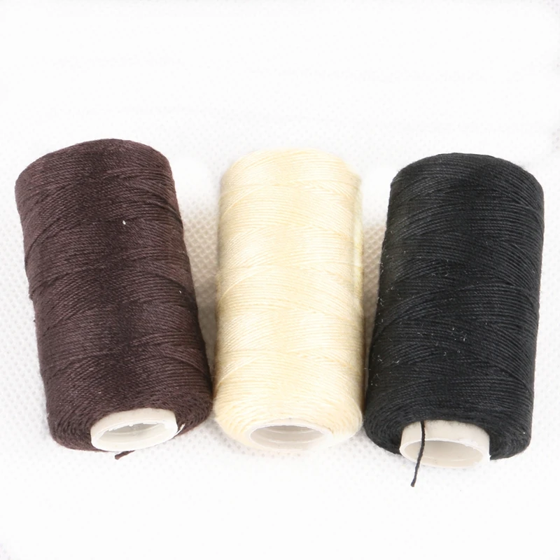 12Rolls Hair Weaving Thread High Strength Cotton Sewing Thread for Hand  Sewing Hair Extension Making Wigs DIY Black Brown Beige - AliExpress