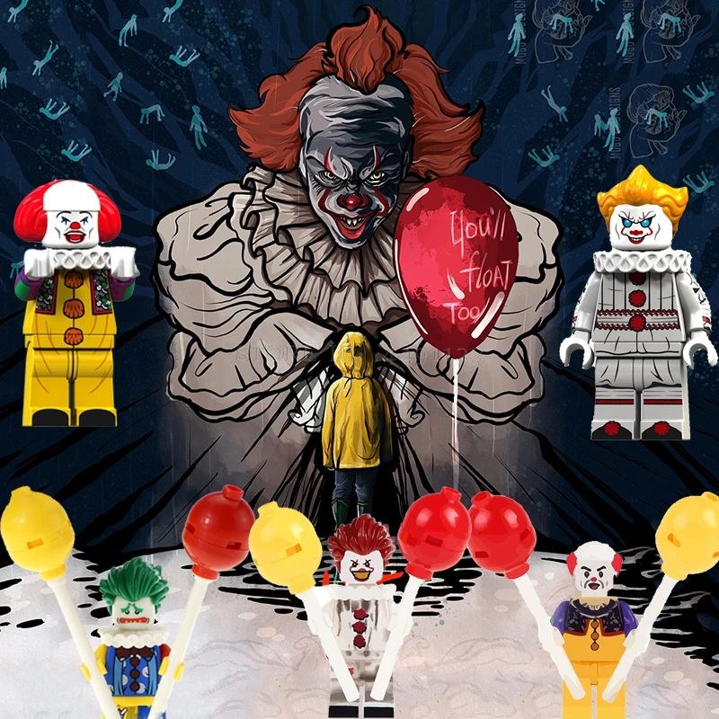 

Building Blocks Clown Movie Halloween Stephen King's It 2 Pennywise Bill Patrick Stan Eddie Mike Beverly Figures Bricks Toys XH