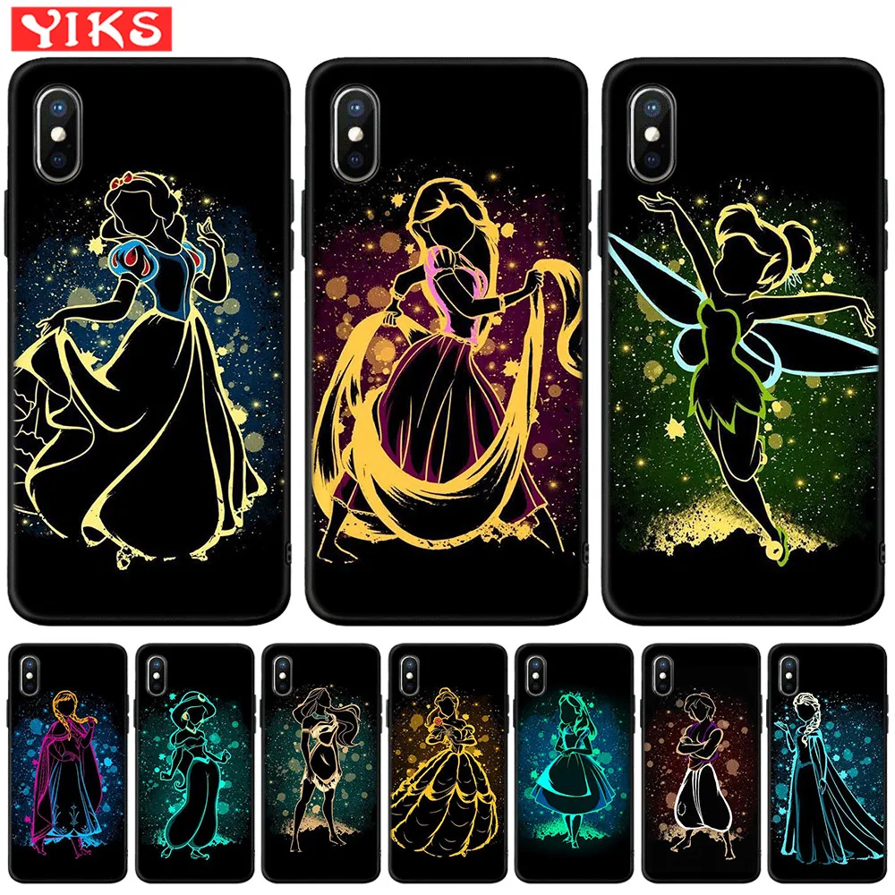  Queen Princess Алиса Ариэль чехол для iPhone X XR XS Max 8 7 с верхней частью в виде крыльев из