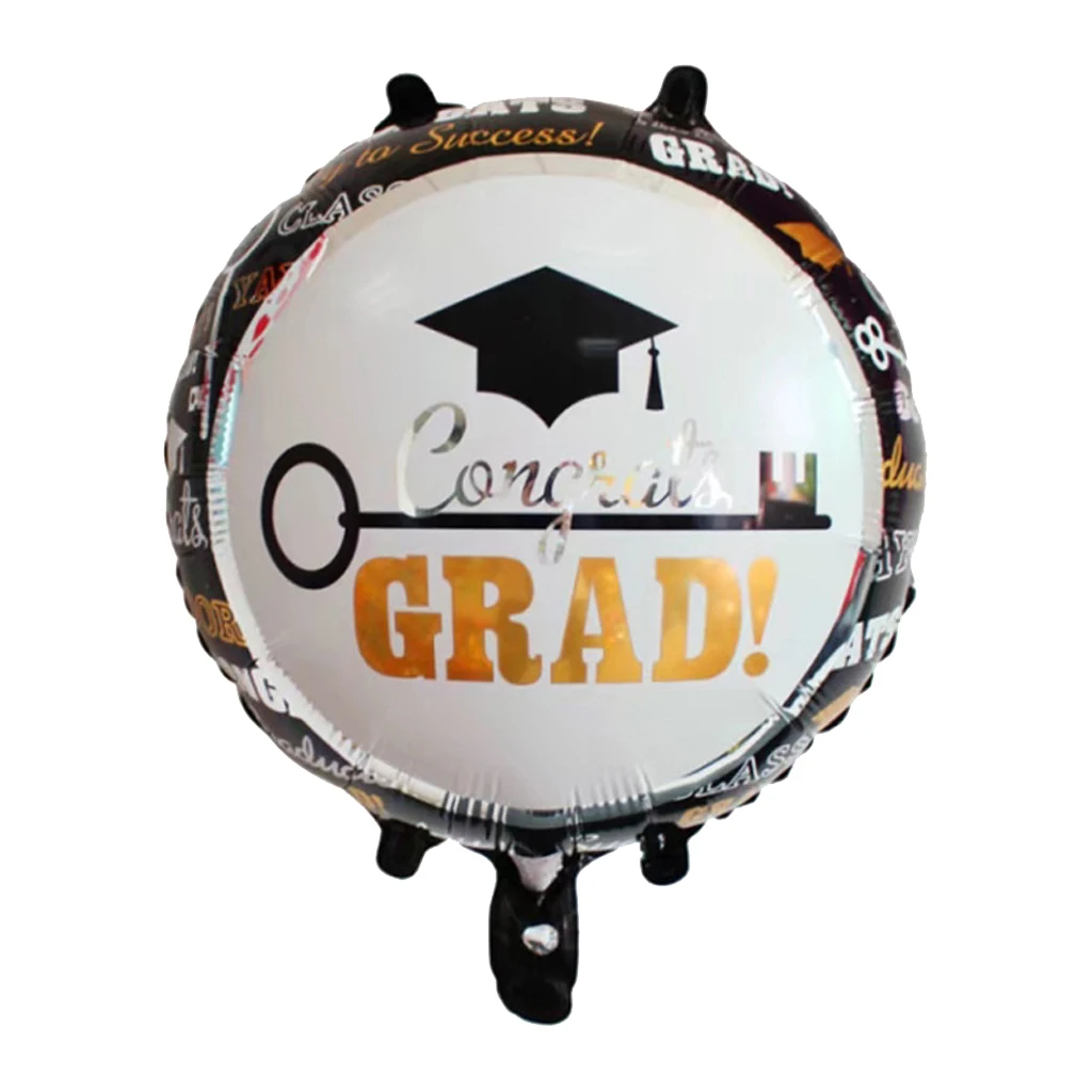 Pack of 10 Congrats Grad Cap Foil Balloon Inflatable Party Decorations 18 Inch