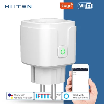 

Tuya Wifi Socket EU smart plug WiFi Remote Control Socket Adaptor Power electrical socket Work With Alexa Google Home Hiiten
