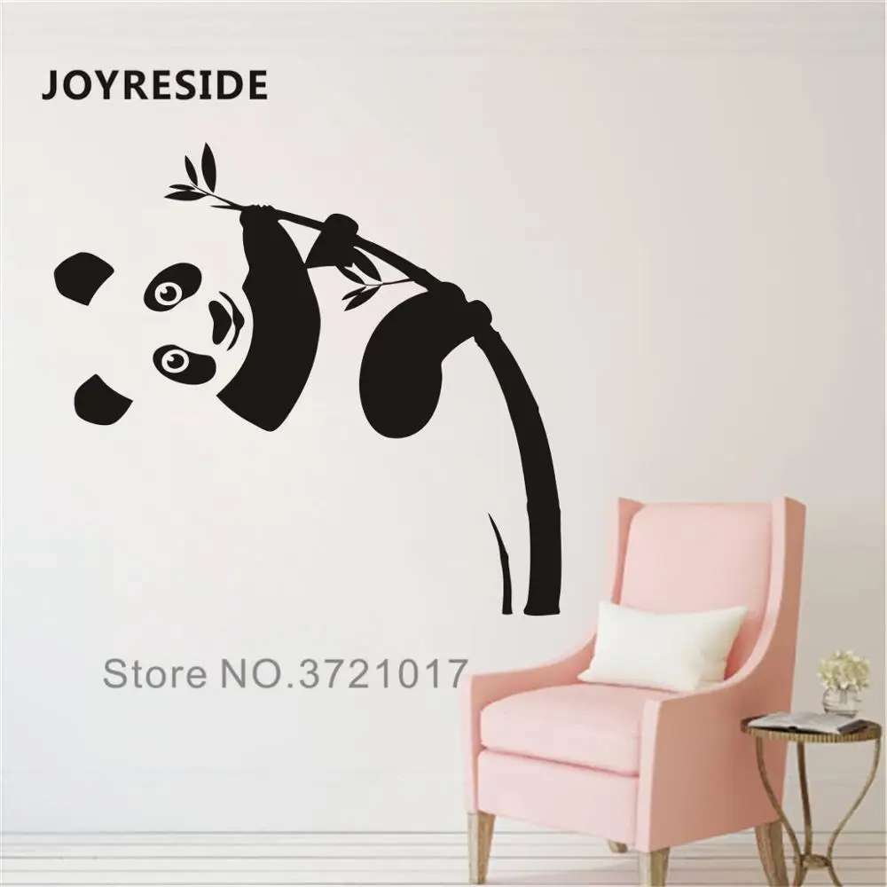 Joyreseve/наклейка на стену с пандой, милые панды, наклейка на стену с рисунком бамбука, животное, виниловый Декор для дома, детской комнаты, декор интерьера, дизайн A1028