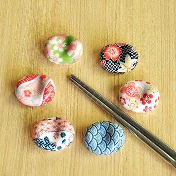 

Ceramic Chopstick Rest Japanese Chopsticks Spoon Decorative Chop Sticks Holder Rack Spoon Fork Rest Kitchen Tools Tableware