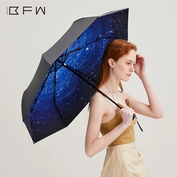 

Star Sky Sun Umbrella Wholesale Sun Protection UV Protection Female Folding Sunny Umbrella for Rain Umbrella Women