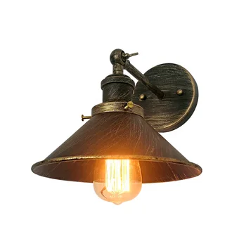 

Vintage Industrial Wind E27 Wall Lamp Creative Umbrella Style Iron LED Wall Light Restaurant Aisle Cafe Home Decoration Lamp