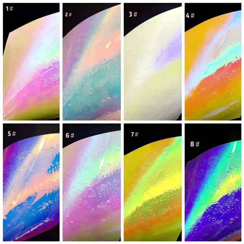16pcs set Leafs Applique Nail Sticker with Adhesive Nail Art Decal QS888 5