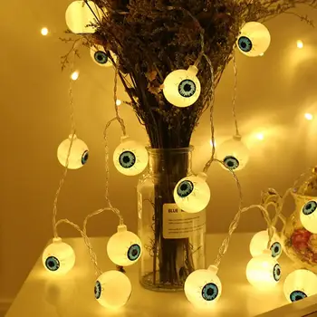 

20 Leds Global Halloween Eyeball String Lights Battery Operated Halloween Night Lamp Lights Party Home Decoration Fairy Lights#3