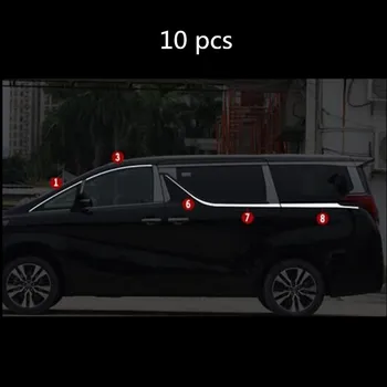 

Car styling stainless steel window garnish pillar cover trim for Toyota Alphard Vellfire 2016 2017 2018 2019