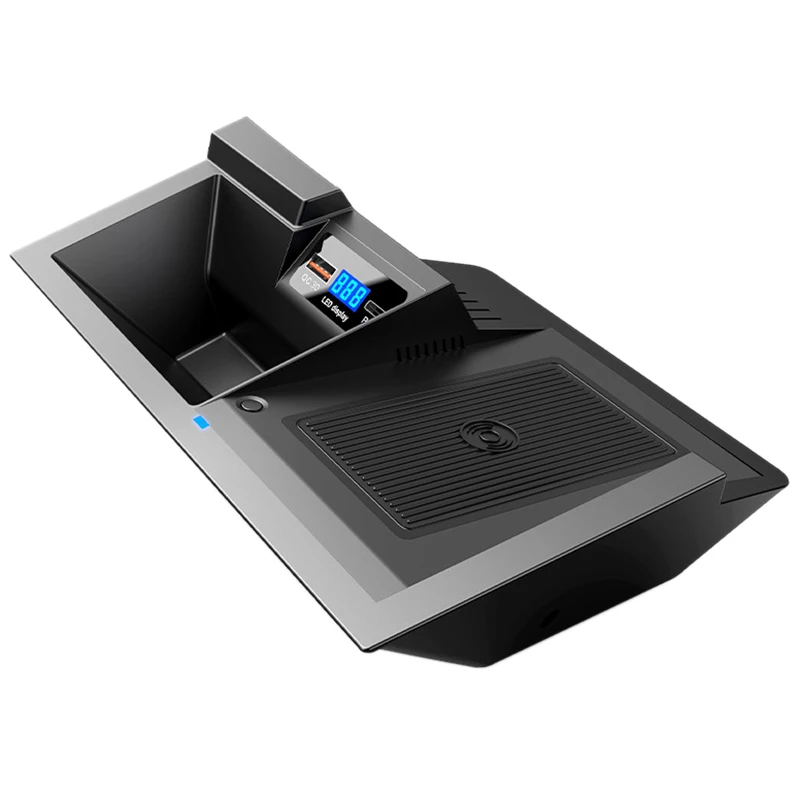 Автомобильное беспроводное зарядное устройство QC3.0 Quickcharge USB Type-C Plug &amp Play для