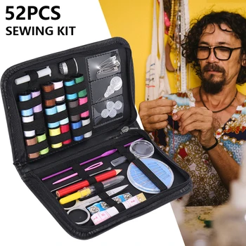 

52Pcs/Set Portable Travel Sewing Box Kitting Needles Tools Quilting Thread Stitching Embroidery Craft Sewing Kits Home Organizer