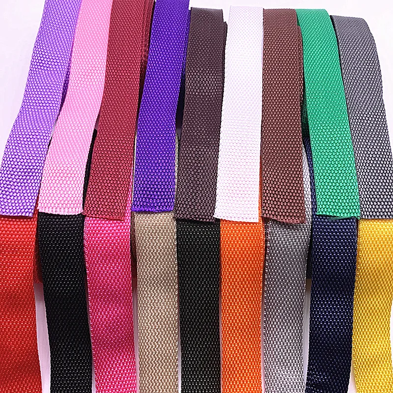 DIY Nylon Webbing Strapping 5 Yards Length 1 Inch (25mm) Width many Color nylon rope