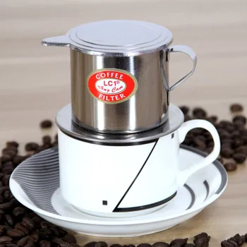 

1pcs Stainless Steel Hand Coffee Filter Cup Vietnamese Coffee Filter Stainless Steel Maker Pot Infuse Cup Serving Delicious