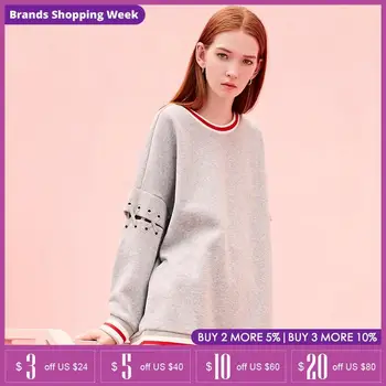 

Vero Moda spring Strip design knitting Hoodies |3183R3501
