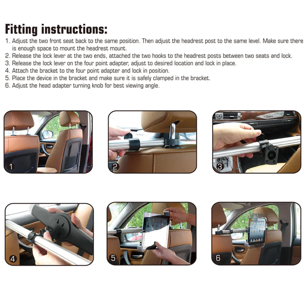 Holder For Tablet PC Auto Car Back Seat Headrest Mounting Holder Tablet Universal For 7-15 Inch For Ipad Xiaomi Samsung
