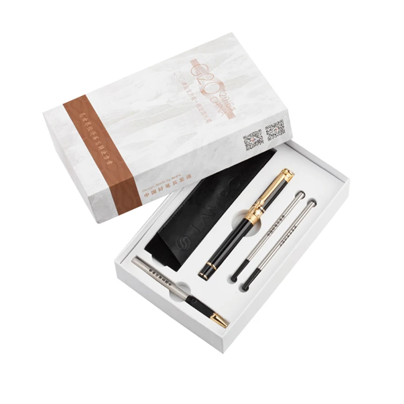 

BEIFA LAMPO G20 Limited Edition 0.7mm Rollerball Pen Fine Fountain Pen Interchangable Nib Luxury Gift Pens Set