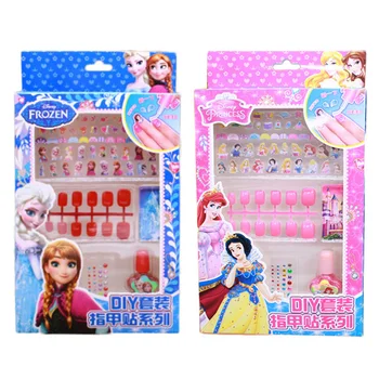 

Frozen Nail Sticker Set Disney Princess Sofia Waterproof Children's Colored Diamond Nail Polish Environmental DIY Party Gift