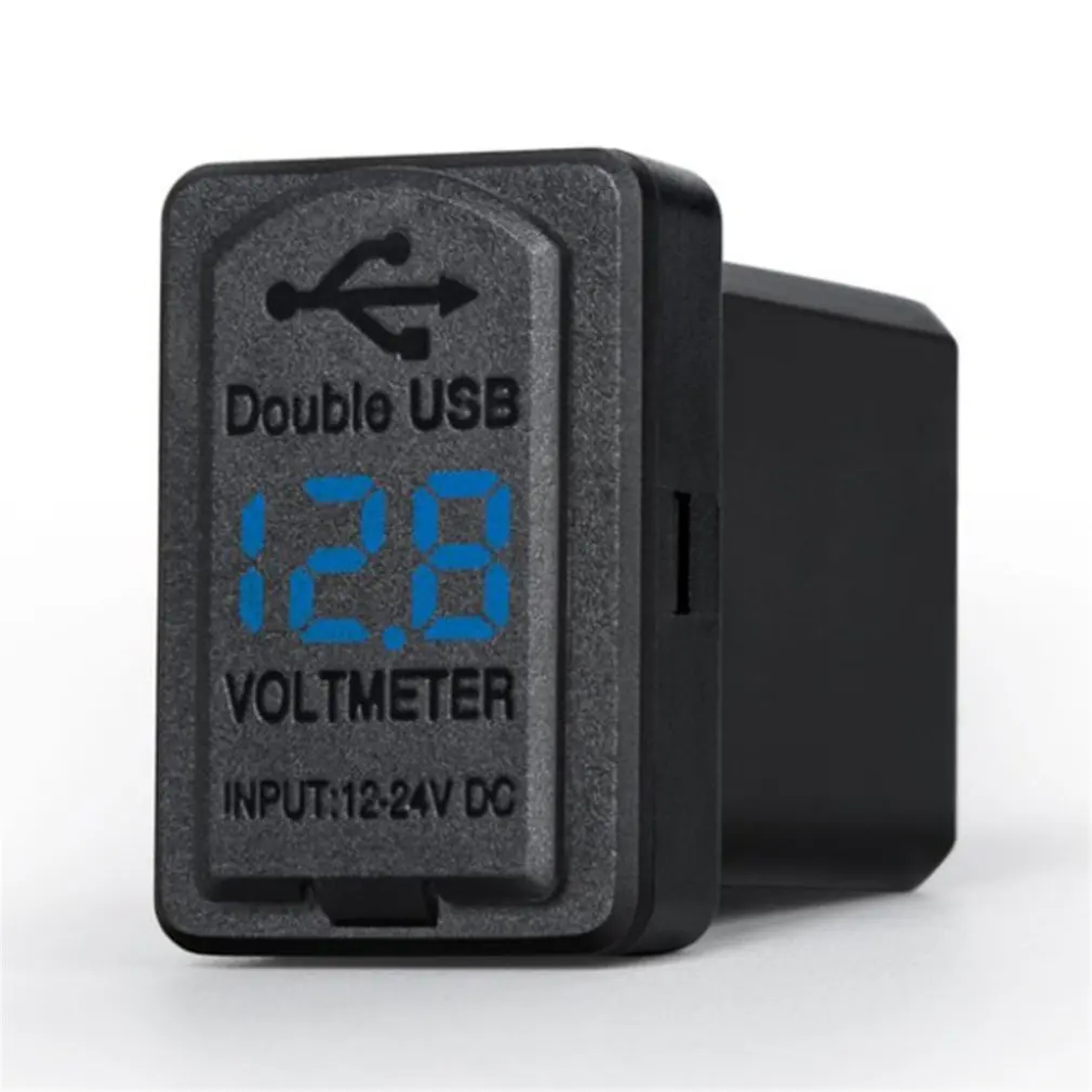 4.8A автомобильное зарядное устройство двойной USB порт светодиодный дисплей Вольт для телефона планшета навигатор Быстрая Зарядка адаптер для автомобиля Toyota