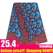 ESEWING хлопок восковая ткань для платья оптом африканская ткань Анкара Африканский Воск Принт tissus африканская ткань с принтом